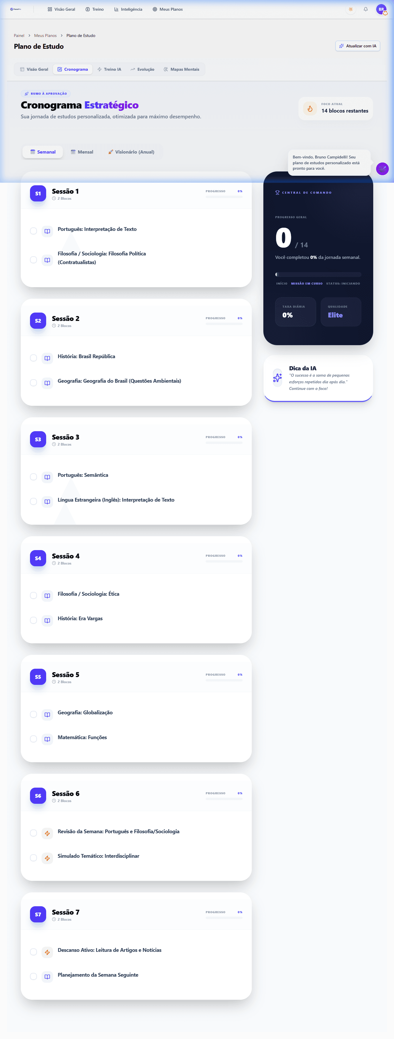PassaPro App Cronograma